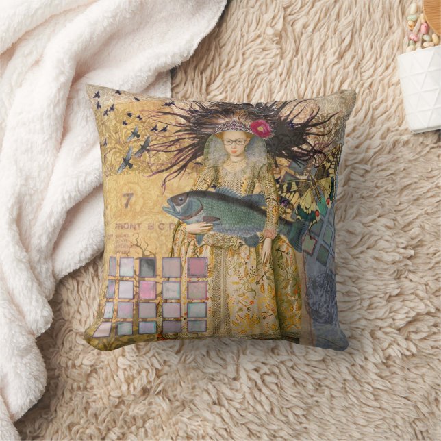Coussin Vintage Pisces femme gothique classique (Couverture)