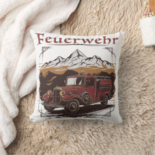 Coussin Vintage Pompier - Rétro Design