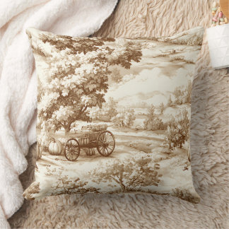 Coussin Vintage Pumpkin Harvest Countryside Toile (7)