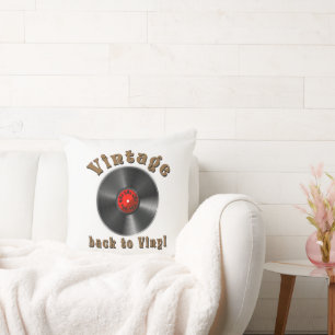 Coussin Vintage - Retour à Vinyl, le disque est de retour,