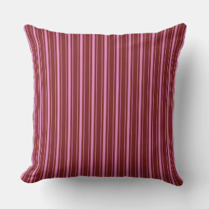 Coussin Vintage Retro Cerise & Fuchsia Ticking Strited