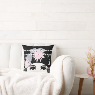 Coussin Vintage Roaring 20's Portrait Flapper Girl