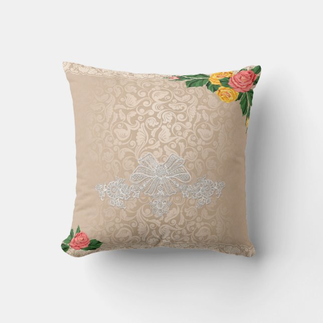 coussin vintage romantique (Recto)