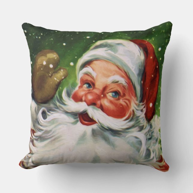 Coussin Vintage Santa Face 1 (Recto)
