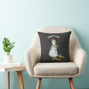 Coussin Vintage Suisse Alpes givrées