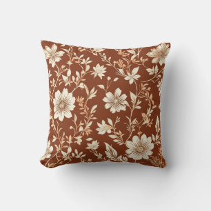 Coussin Vintage Terracotta sans mer Boho motif floral