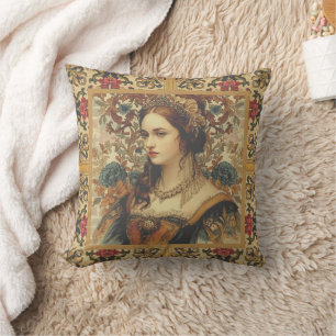 Coussin Vintage,Une noble dame belle et élégante