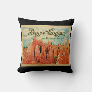 Coussin Vintage voyage de parc national de canyon de Bryce