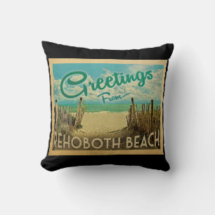 Coussin Vintage voyage de plage de Rehoboth
