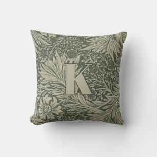 Coussin Vintage William Morris Marigold Motif Monogramme