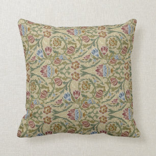 Coussin Vintage William Morris Pink Blue Brocade