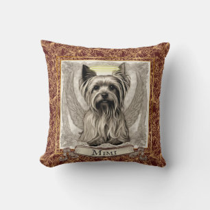 Coussin Vintage Yorkshire Terrier Angel Customisé
