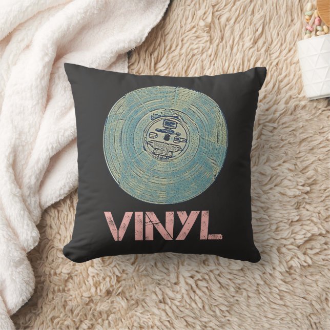 Coussin Vinyl Record Retro Disco Conception de musique Vin (Couverture)