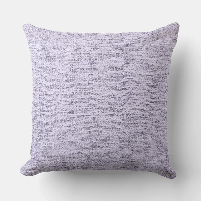 Coussin Violet Clair Élégant Aspect Toile (Recto)