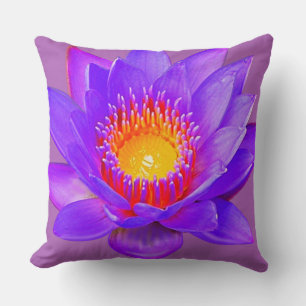 Coussin Violet Lotus Flower