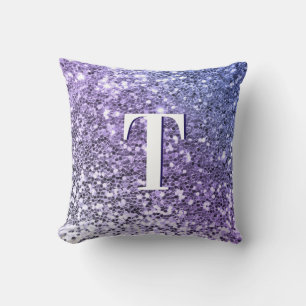 Coussin Violet Ombre Chunky Parties scintillant Monogramme