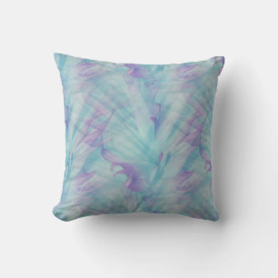 Coussin Violet pastel et bleu abstrait