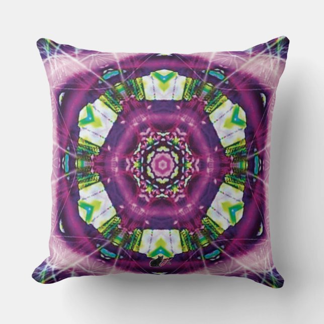 Coussin Violette Kaléidoscope (Recto)