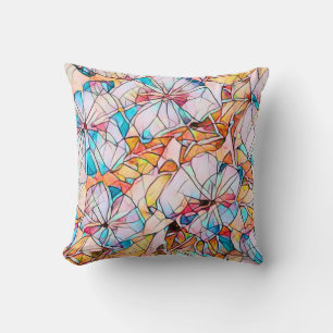 Coussin Violettes en verre