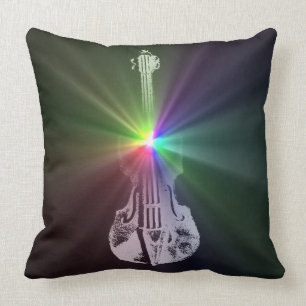 Coussin Violon d'arc-en-ciel