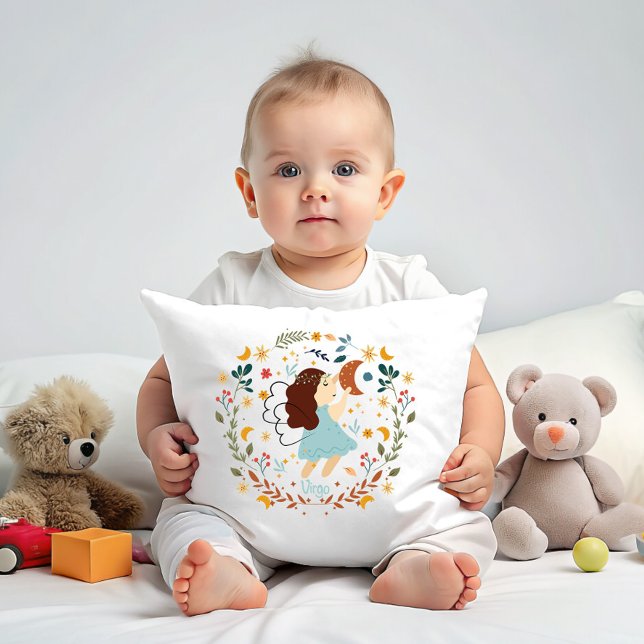 Coussin Virgo Baby Zodiac Nursery personnalisable (Créateur téléchargé)
