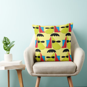 Coussin Visage Abstrait Art Abstrait