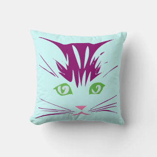 Coussin Visage de chat mignon de dessin animé Kawaii