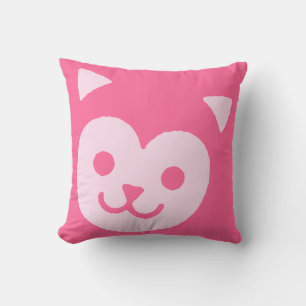 Coussin Visage de chat mignon kawaii