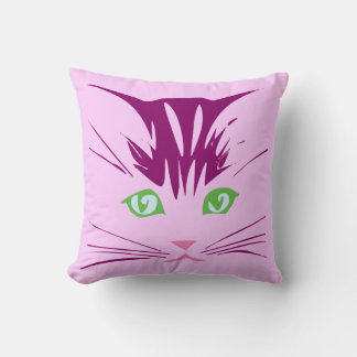 Coussin Visage de chat mignon kawaii de dessin animé doux