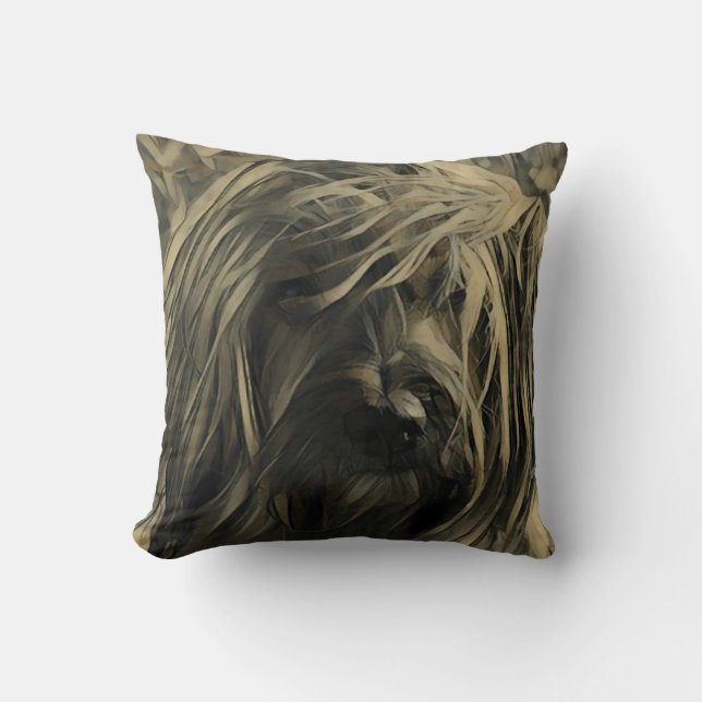Coussin Visage de chien Terrier (Recto)