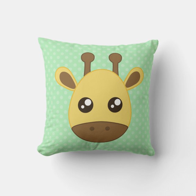 Coussin Visage de girafe de bébé (Recto)