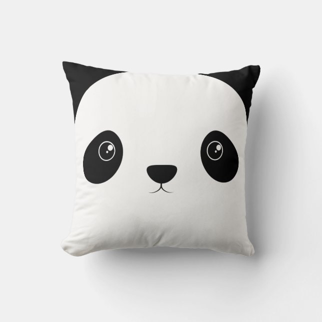 Coussin Visage de panda (Recto)