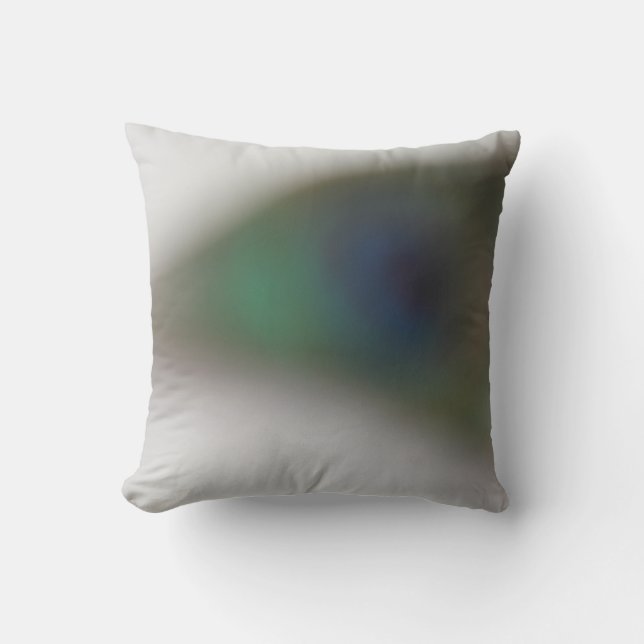Coussin Visage de paon d'abrégé sur contemporain du © P (Recto)
