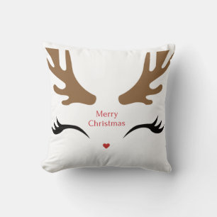 Coussin Visage de rennes moderne et mignon