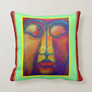 Coussin Visage péruvien Stufy d'art par Sharles