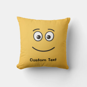 Coussin Visage souriant avec yeux ouverts Lancer l'oreille