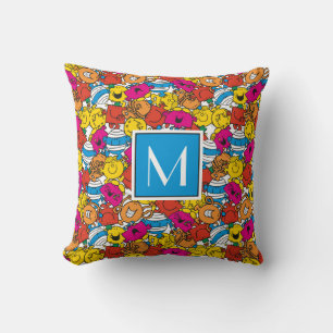 Coussin Visages souriants lumineux   Monogramme