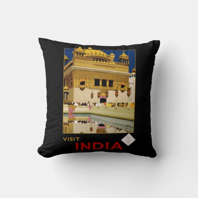 Coussin Visite Inde (Recto)