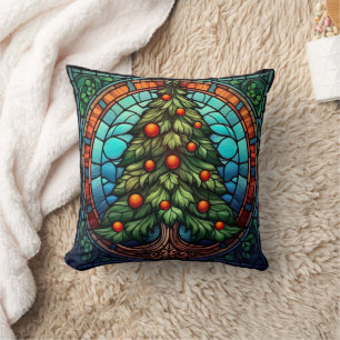 Coussin Vitrail de l'arbre de Noël