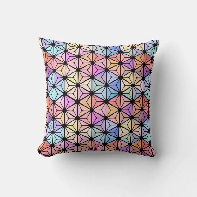 Coussin Vitrail multicolore (Recto)