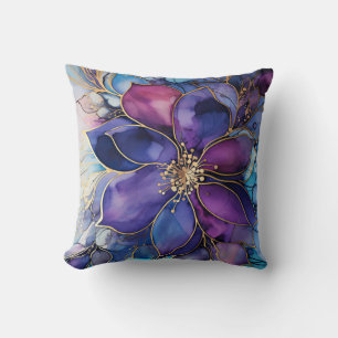 Coussin Vitraux Bleu et Violet