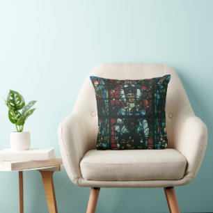 Coussin Vitraux d'église religieux vintage