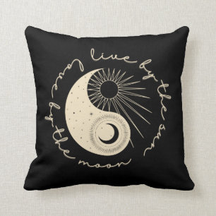 Coussin Vivez par l'Amour du Soleil par la Lune Céleste N