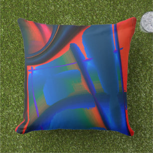 Coussin Vivid pêche découpée peinture numérique grossissem