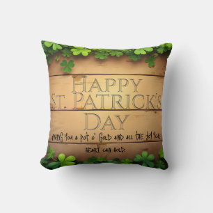 Coussin Vœux chanceux de la Saint-Patrick 🍀