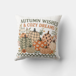 Coussin Vœux d'automne et rêves douillets