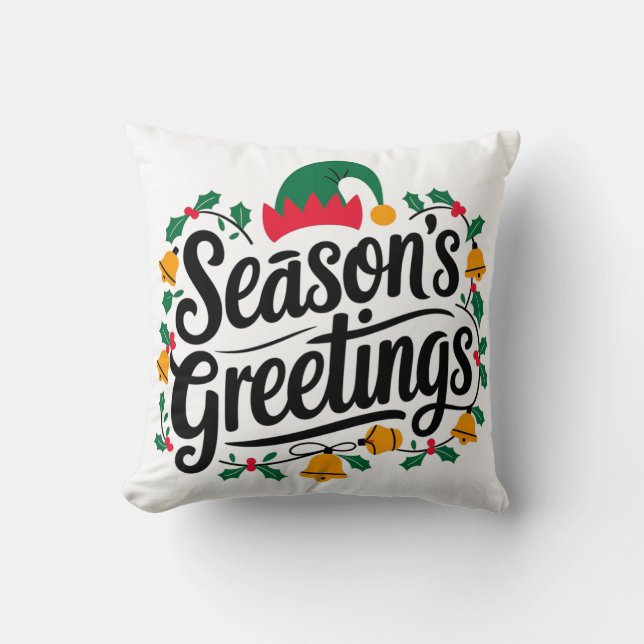 Coussin Vœux de Noël (Recto)