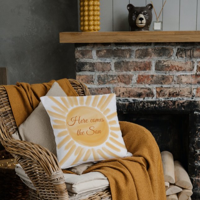 Coussin Voici le Son Rayon de Soleil du Bébé Soleil (Créateur téléchargé)