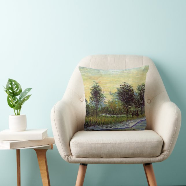 Coussin Voie dans le Parc Voyer d'Argenson par Vincent van (Chaise)