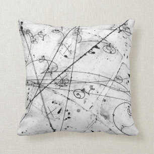 Coussin Voies vintages de physique de Partice sur le blanc
